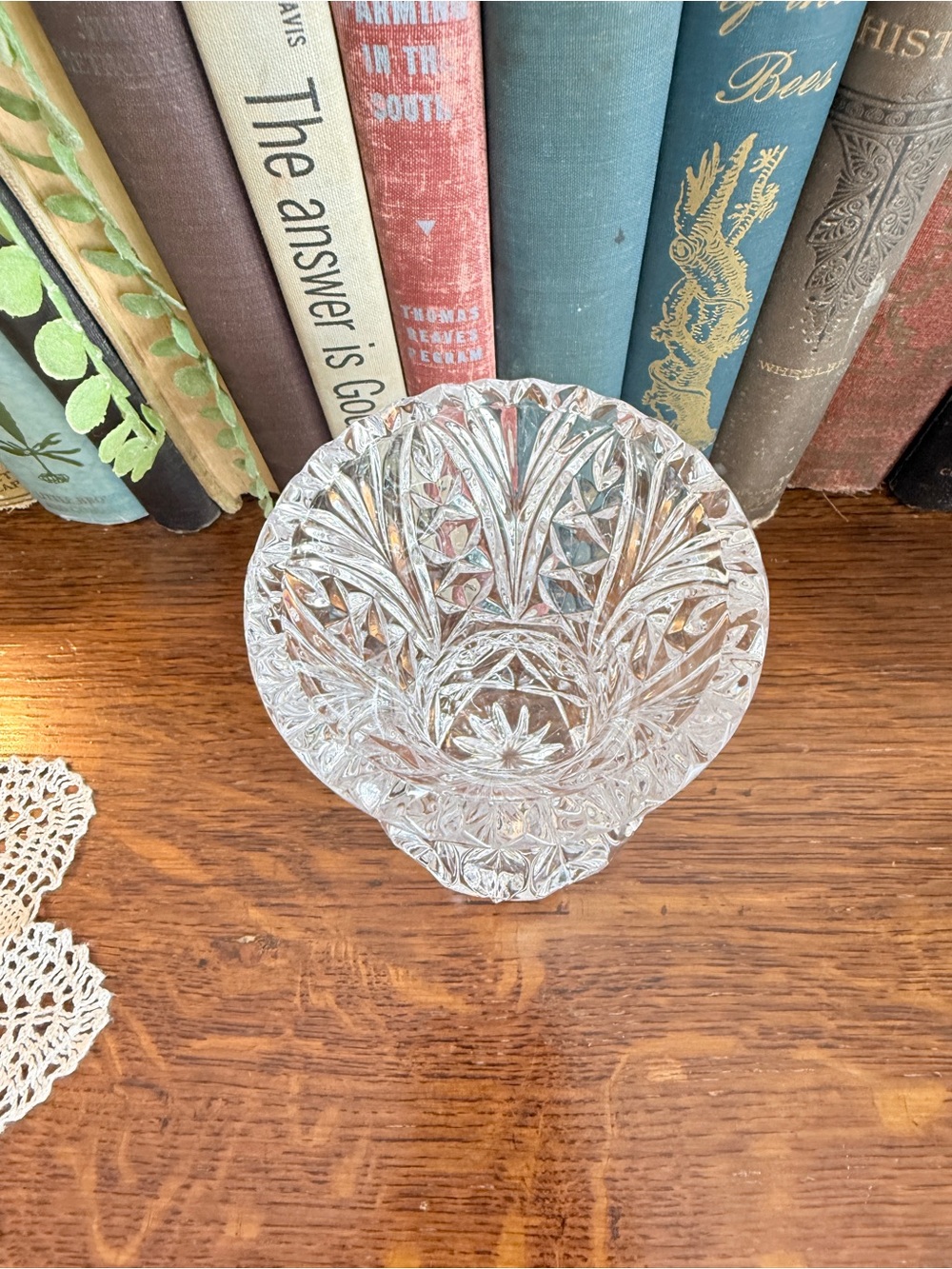 Vintage Lead Crystal Heavy Vase - Picture 6 of 12